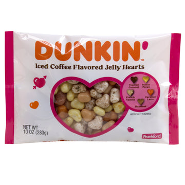 Dunkin Iced Coffee Jelly Bean Hearts Bag 10 oz