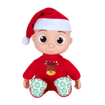 CoComelon Musical Deck the Halls JJ Doll - Includes JJ Roto Doll with Santa Hat - Festive Doll with Activated Sounds- Toys for Preschoolers