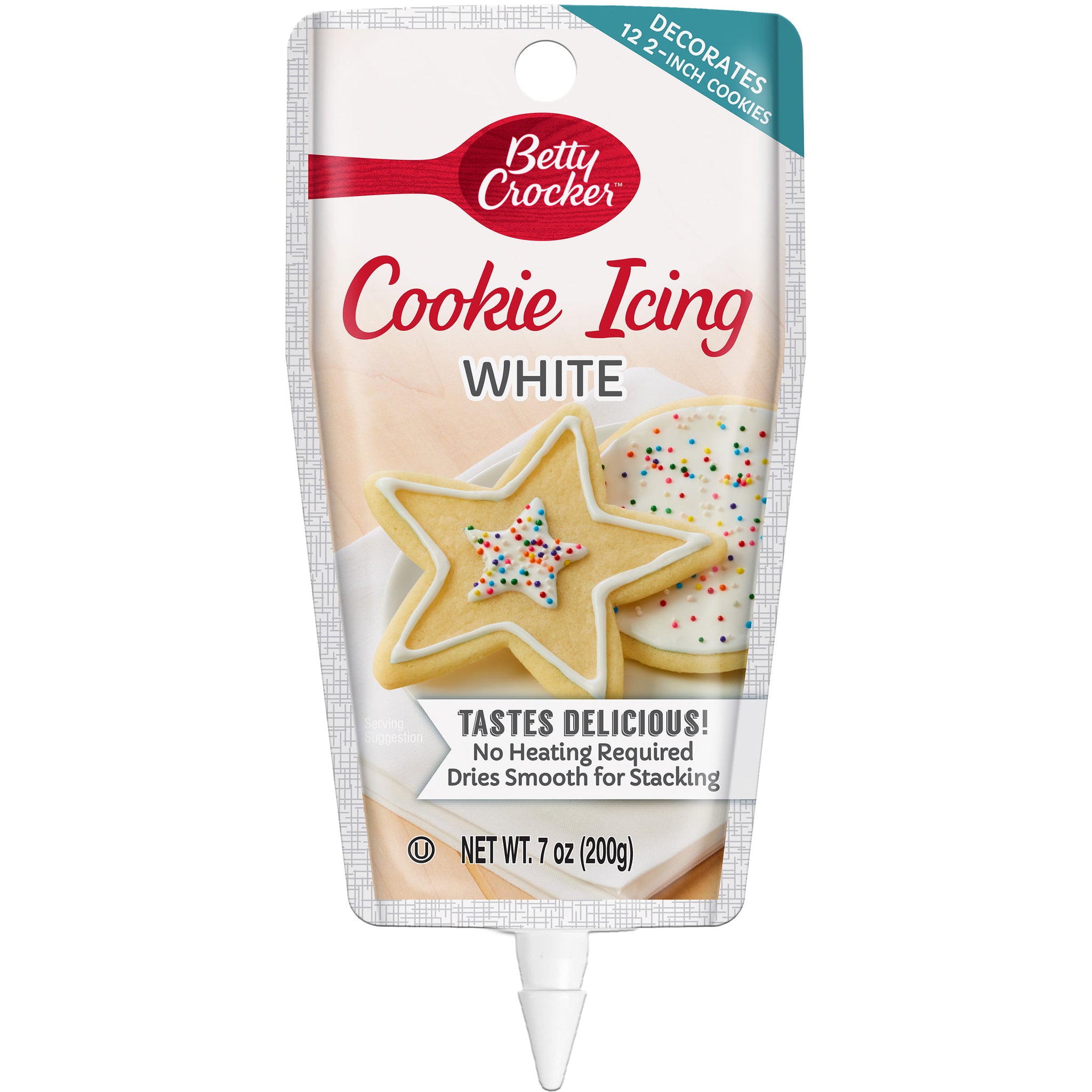 Betty Crocker Decorating Cookie Icing, White, Vanilla Flavor, 7 Ounces