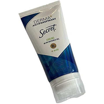 Secret Derma+ Invisible Gel Antiperspirant & Deodorant, Cooling With Vitamin B5 + Aloe, 48 Hr., 2.5 Oz