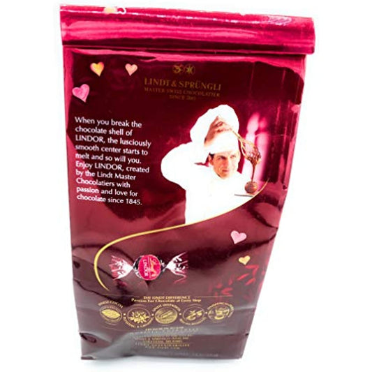 Lindt Lindor Valentine's Day Strawberry Dark Chocolate Truffles Limited Edition 6oz Bag