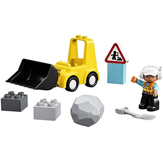 LEGO DUPLO Construction Bulldozer 10930 Mini Bulldozer Truck Set; Construction Toy for Kids Aged 2 and Up; Small Bulldozer Toy and Construction Worker Playset for Toddlers (10 Pieces)