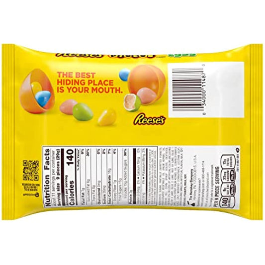 REESE'S PIECES Peanut Butter in a Crunchy Shell Eggs Candy, Easter, 10.8 oz Bag