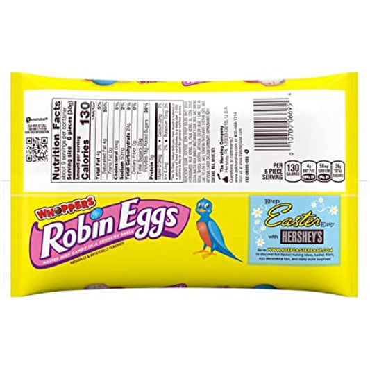 WHOPPERS Robin Eggs Malted Milk in Crunchy Shells Candy, Easter, 9 oz Bag