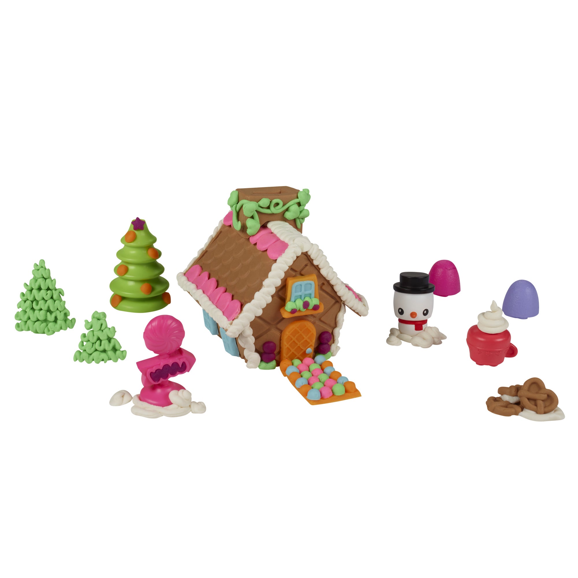 Play-Doh Builder Gingerbread House Building Kit for Ages 5+ with 6 Play-Doh Cans