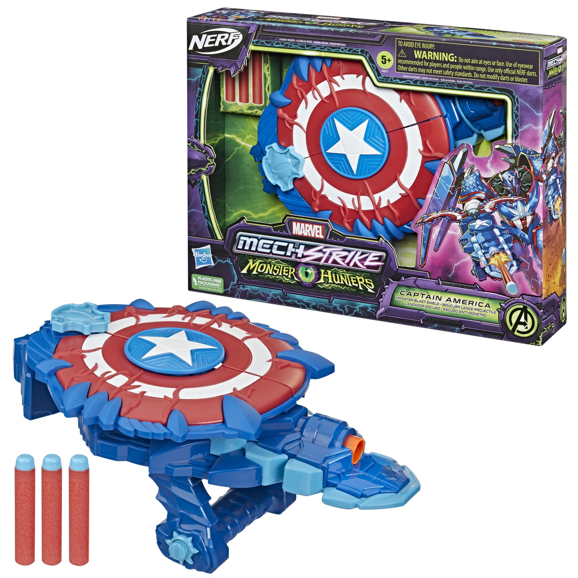 Marvel Mech Strike Monster Hunters Captain America Monster Blast Shield