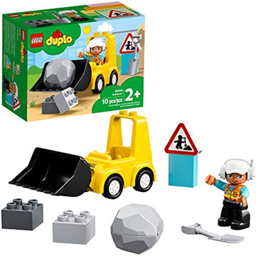 LEGO DUPLO Construction Bulldozer 10930 Mini Bulldozer Truck Set; Construction Toy for Kids Aged 2 and Up; Small Bulldozer Toy and Construction Worker Playset for Toddlers (10 Pieces)