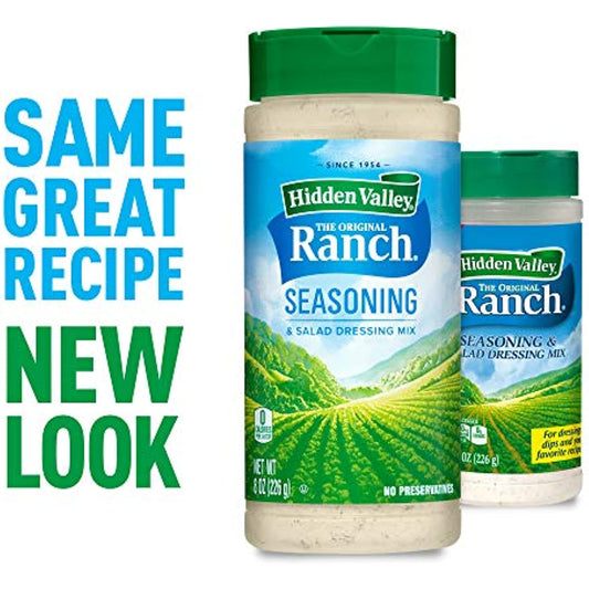 Hidden Valley Original Ranch Salad Dressing & Seasoning Mix, Gluten Free, Keto-Friendly - 1 Canister (Package May Vary)