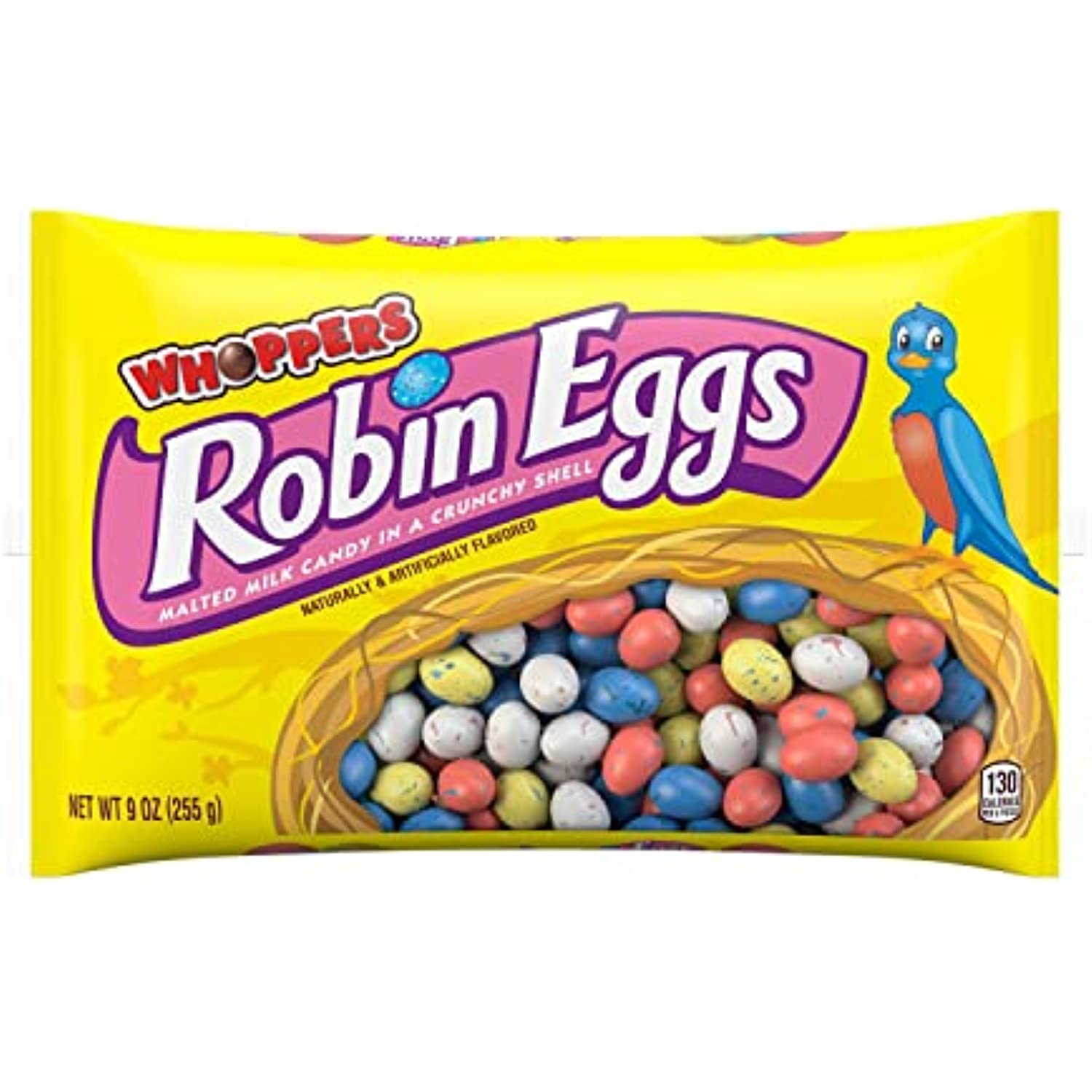 WHOPPERS Robin Eggs Malted Milk in Crunchy Shells Candy, Easter, 9 oz Bag