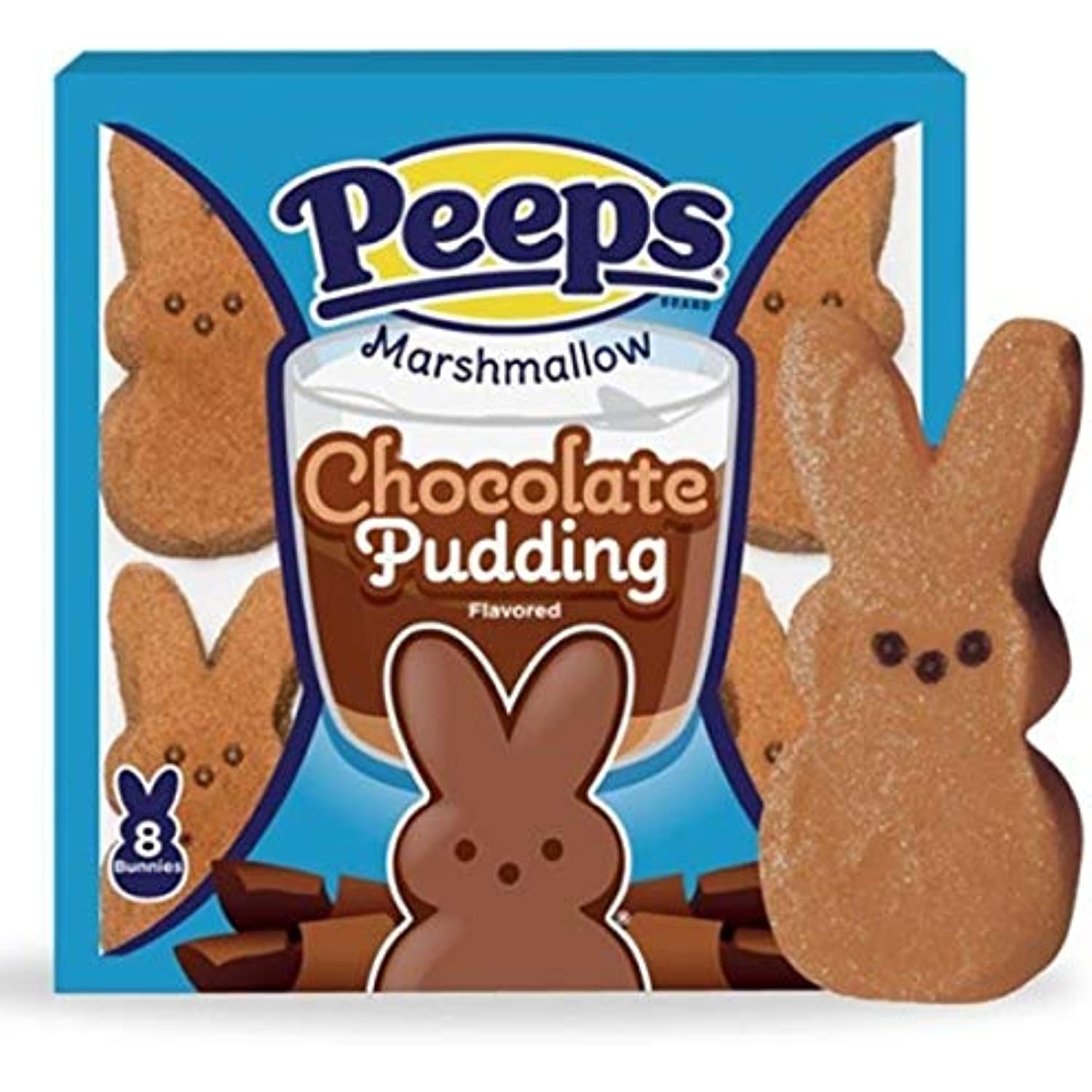 Easter Peeps Marshmallow Chocolate Pudding Bunny Candy Basket Stuffers, 3 Ounce