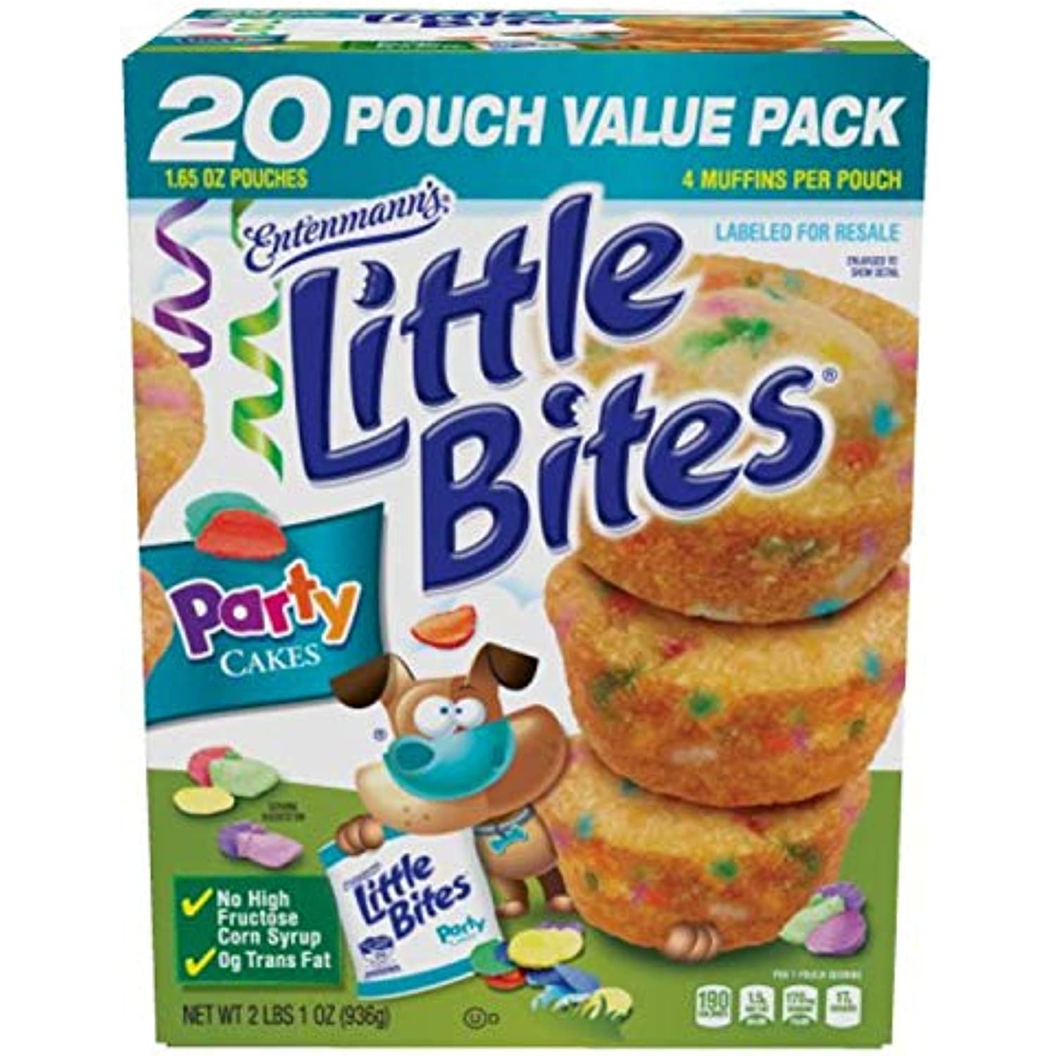 Entenmann's Little Bites Muffins 2 Boxes of 20 Pouches/80 Muffins Bonus 1 Individual Entenmann's Apple Pie (Party Cake)