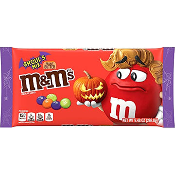 M&M'S Peanut Butter Ghoul's Mix Chocolate Halloween Candy, 9.48oz