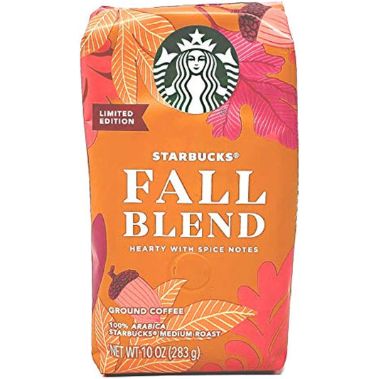 Starbucks Fall Blend Ground Coffee - Pack of 3 Bags - 10 oz Per Bag - 100% Arabica Starbuck's Medium Roast