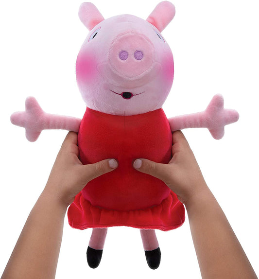 Peppa Pig Whistle N' Oink Plush Stuffed Animal Toy, Large 12" - Squeeze Peppa's Belly to Hear Her Whistle, Talk & Oink - Ages 18+ Months