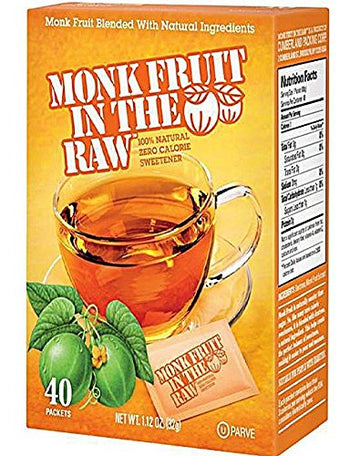 Monk Fruit In The Raw Zero Calorie Sweetener, 40 CT