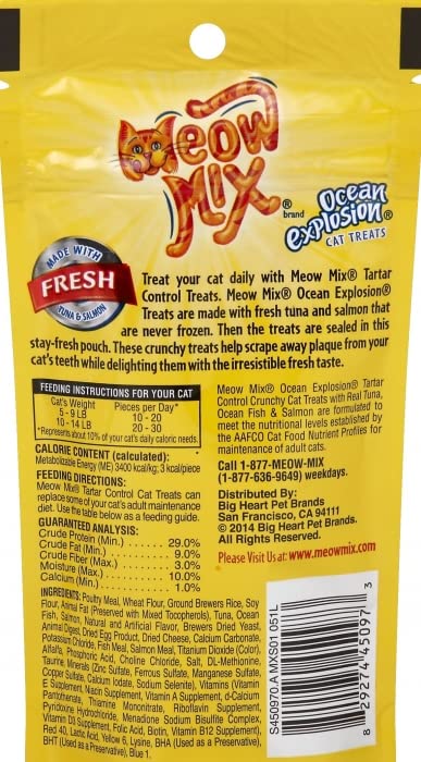 Meow Mix Tartar Control Ocean Explosion Cat Treats (2.1-oz pouch)