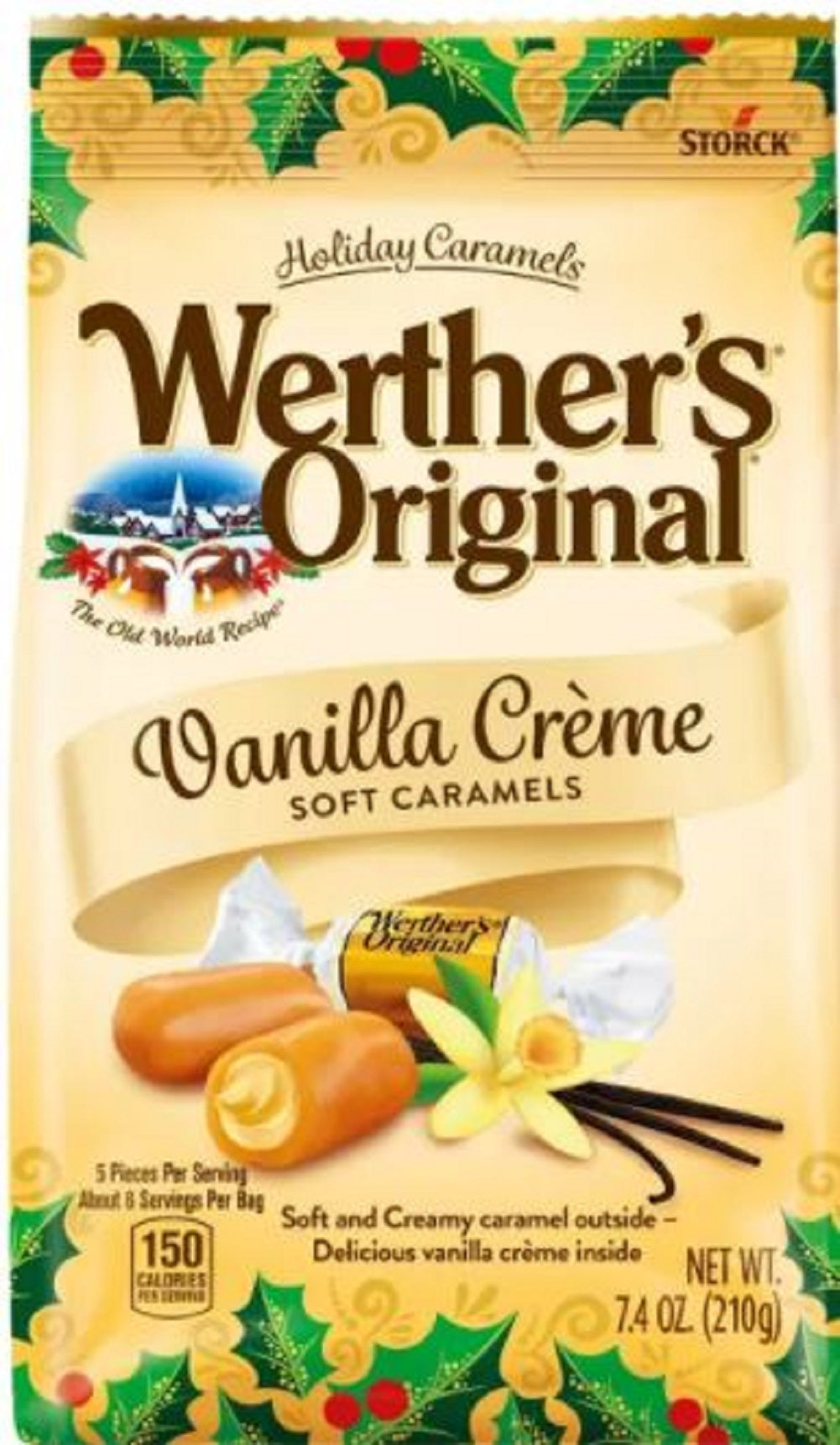 Werthers Holiday Vanilla Creme Soft Caramels Git Bag 7.4 oz.