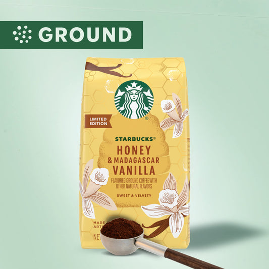 Starbucks Flavored Ground Coffee—Honey & Madagascar Vanilla—Limited Edition—1 bag (11 oz)