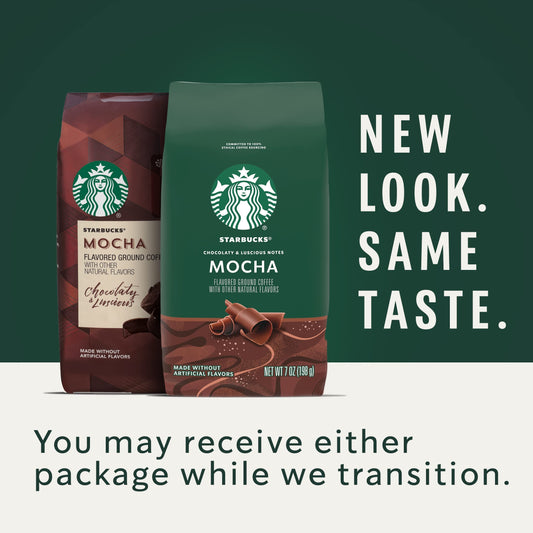 Starbucks Flavored Ground Coffee  Mocha  No Artificial Flavors  6 bags (11 oz. each)