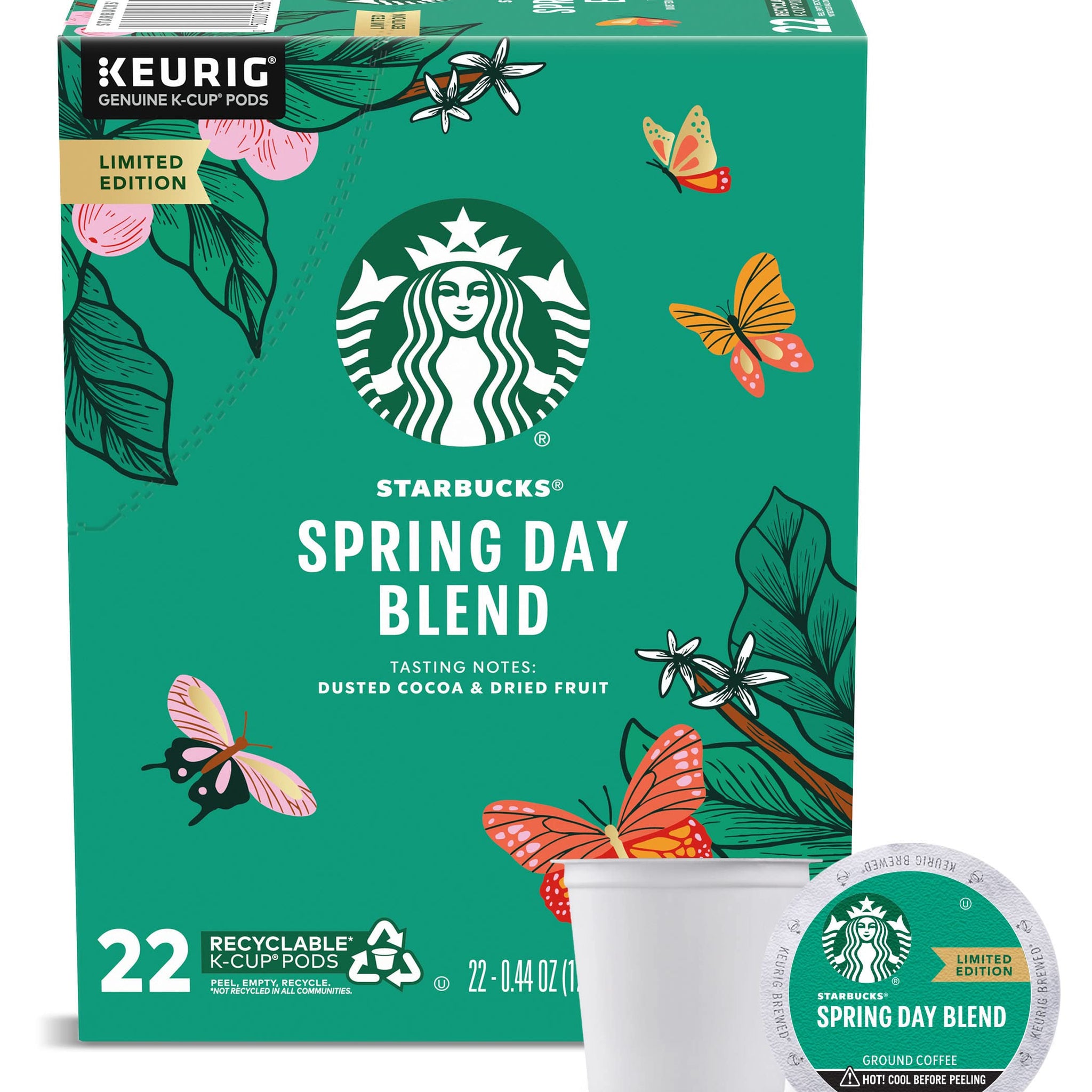 Starbucks Spring Day Blend K Cups Pods 22 count 22 Count (Pack of 1)