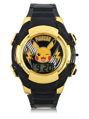 Pokemon Boys Metallic Flashing Light Up Dial Watch