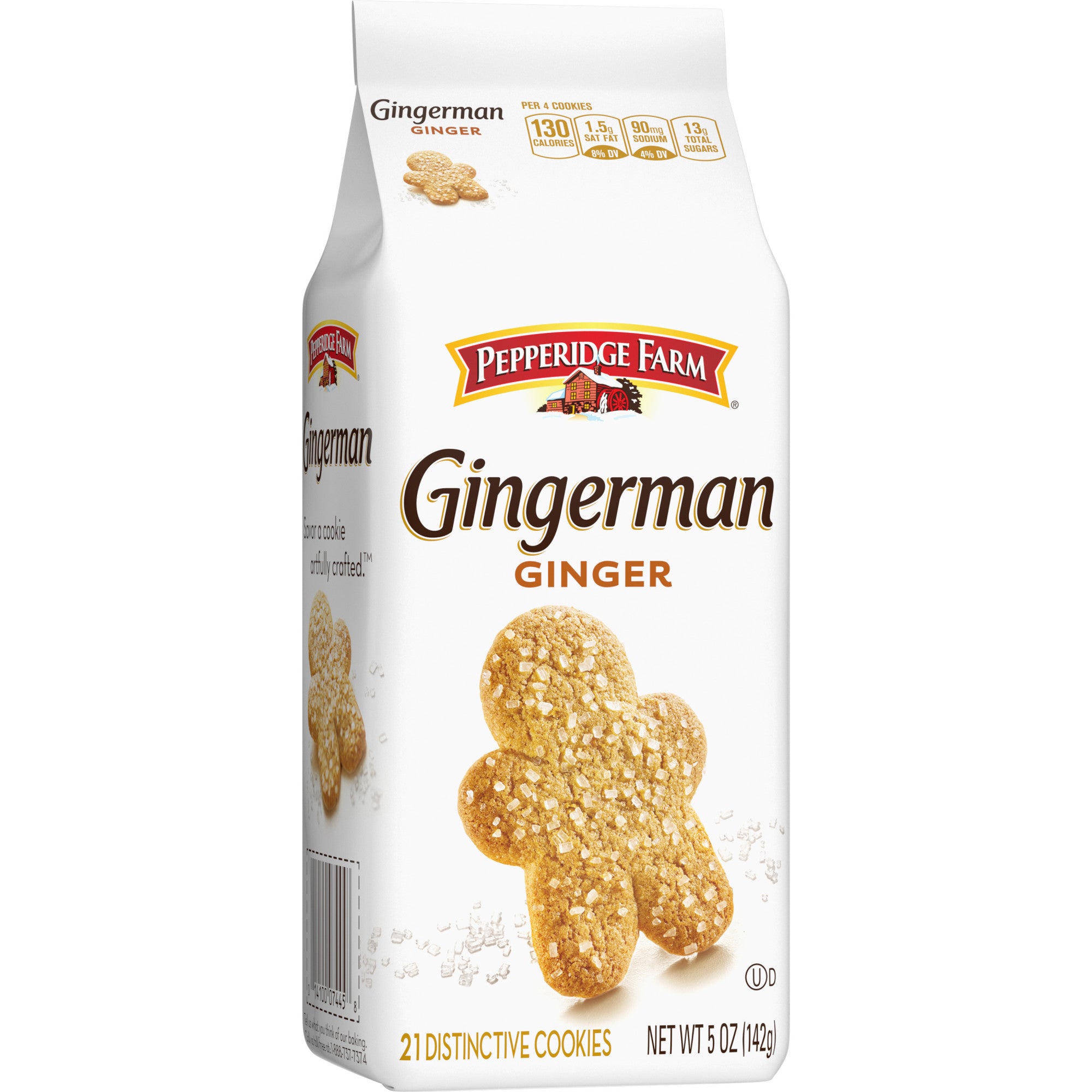 Pepperidge Farm Gingerman Cookies, Ginger Cookies, 5 oz. Bag