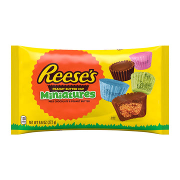 REESE'S, Miniatures Milk Chocolate Peanut Butter Cups Candy, Easter, 9.6 oz, Bag