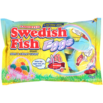 Swedish Fish Assorted Eggs Soft & Chewy Candy, 9.5 oz