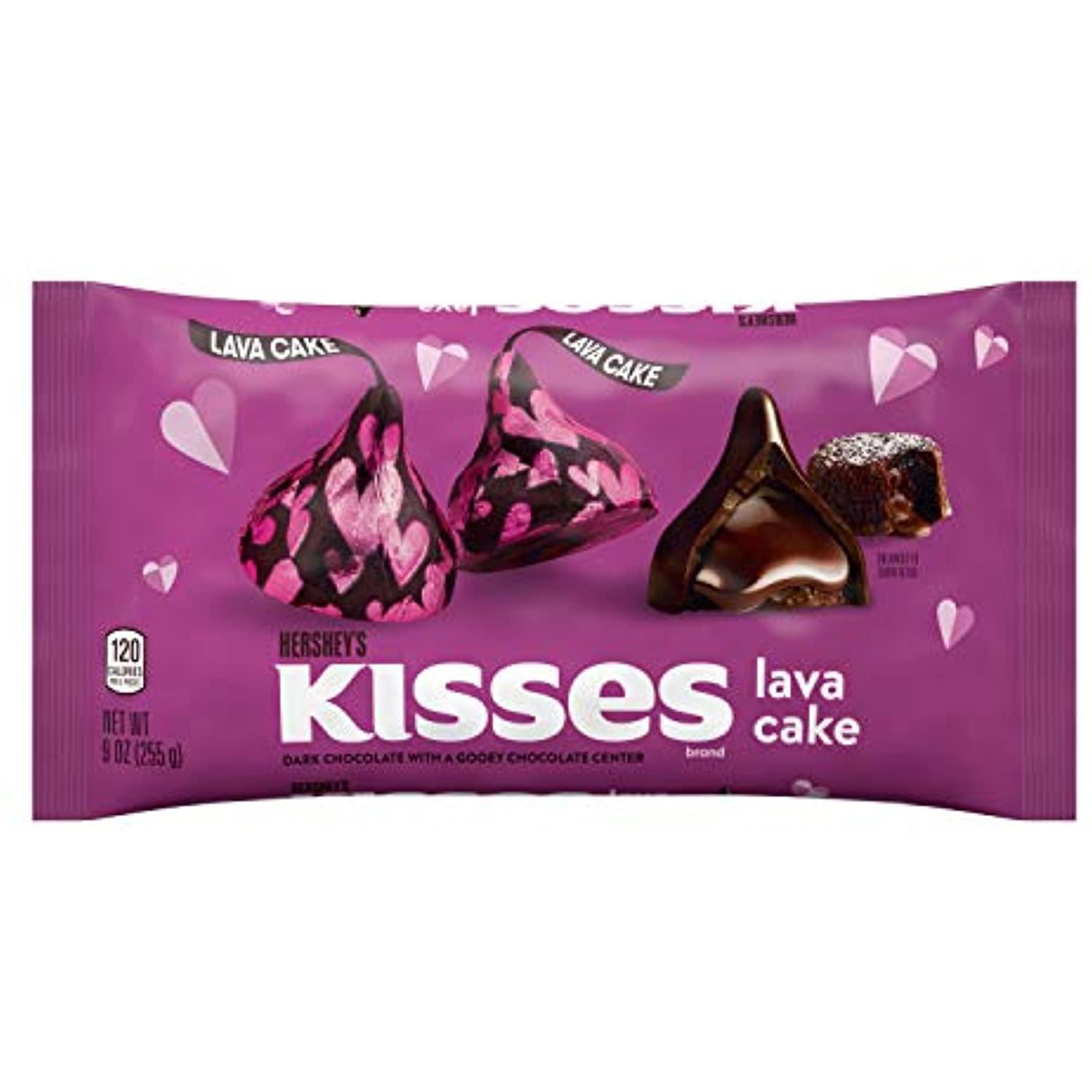 HERSHEY'S KISSES Lava Cake Filled Dark Chocolate Candy, Valentine's Day Candy, 9 Oz. Bag - Melville Co