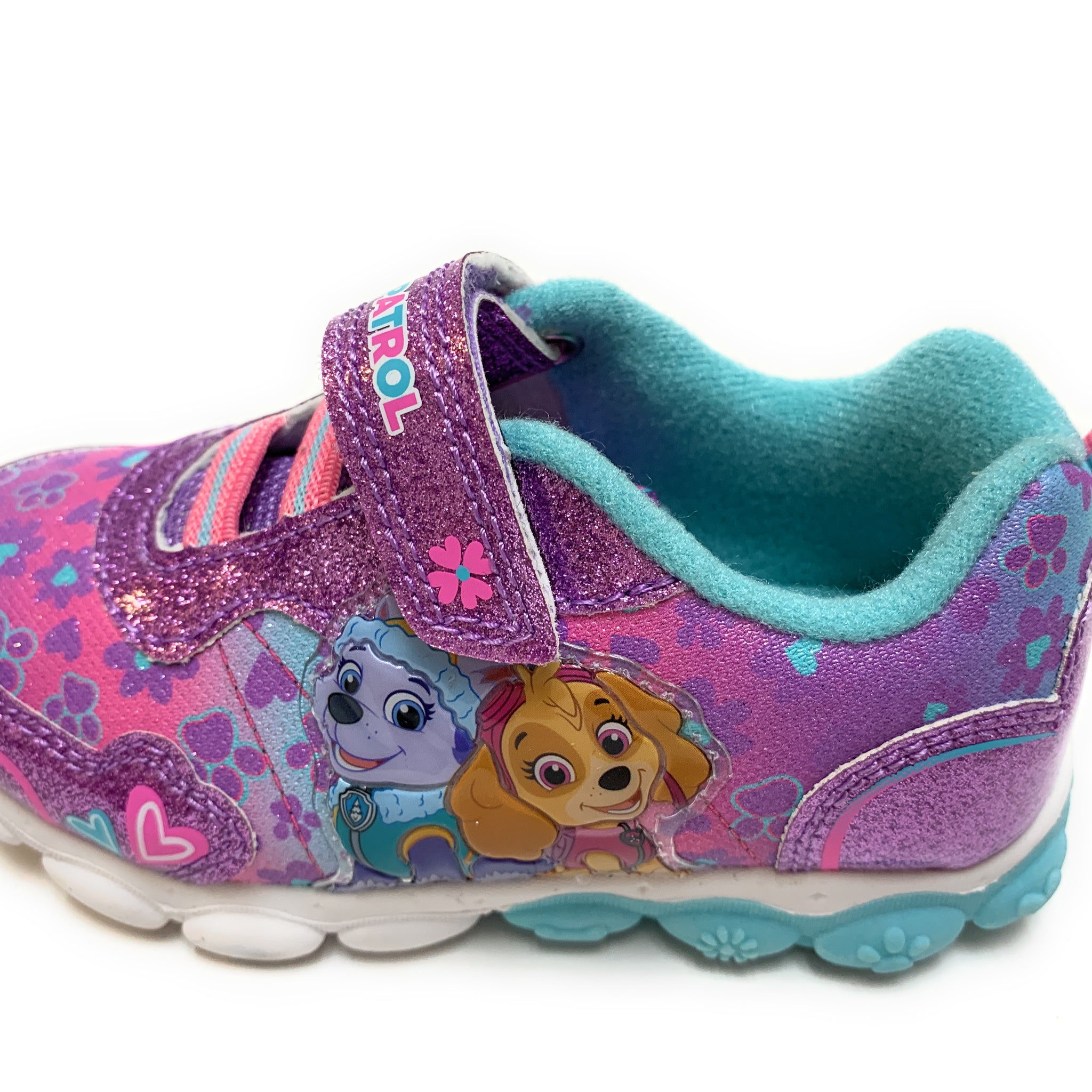 Paw Patrol Girls Light Up Athletic Sneakers-Size 8