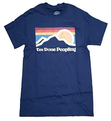 ODMart I'm Done Peopling Navy Graphic T-Shirt - Small - Melville Co