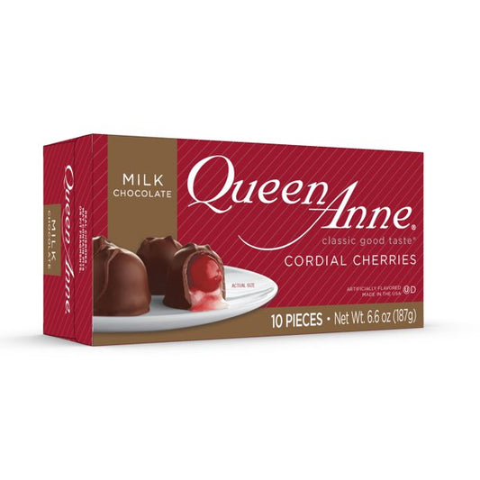 Queen Anne Milk Chocolate Cordial Cherries, 6.6 oz Box, 10 Piece